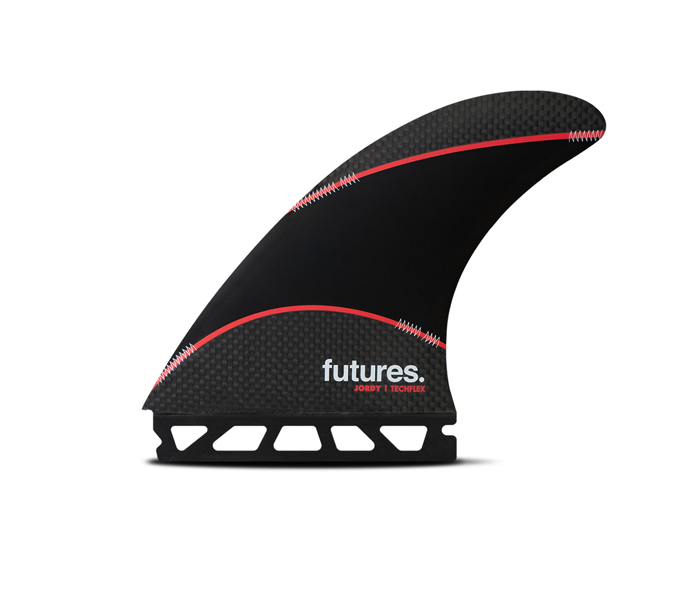 Futures Fins Jordy Techflex Thruster Fin Set Black-Red L