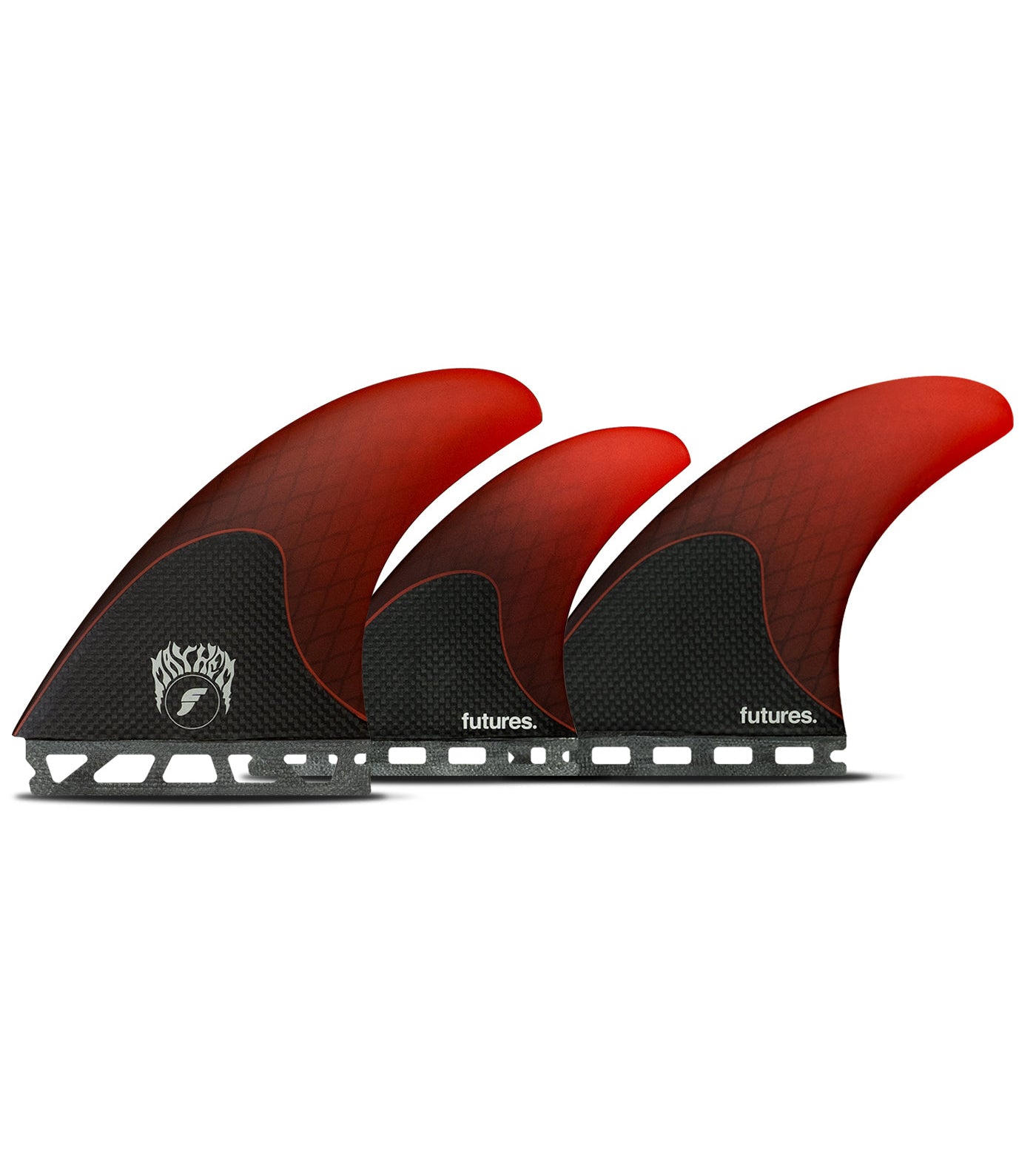 Futures Fins Mayhem 3.0 Honeycomb-Carbon 5-Fin Set Red L
