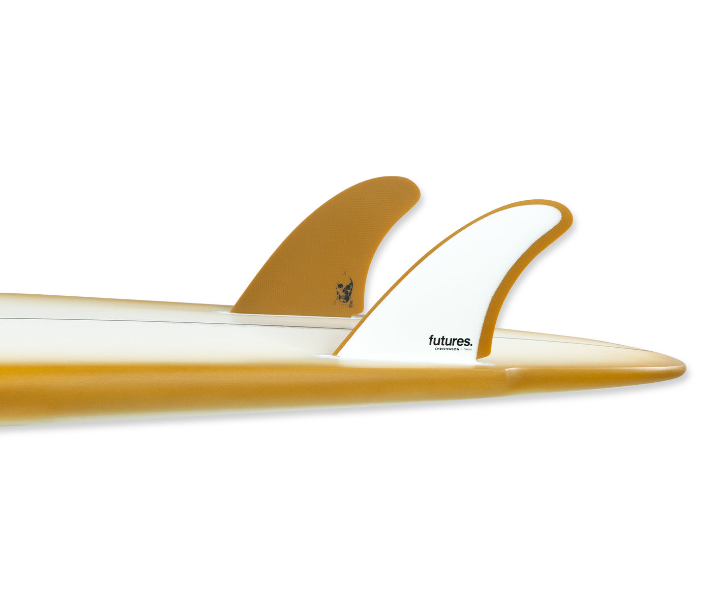 Futures Fins Christenson Fiberglass Twin Fin Set White-Brown