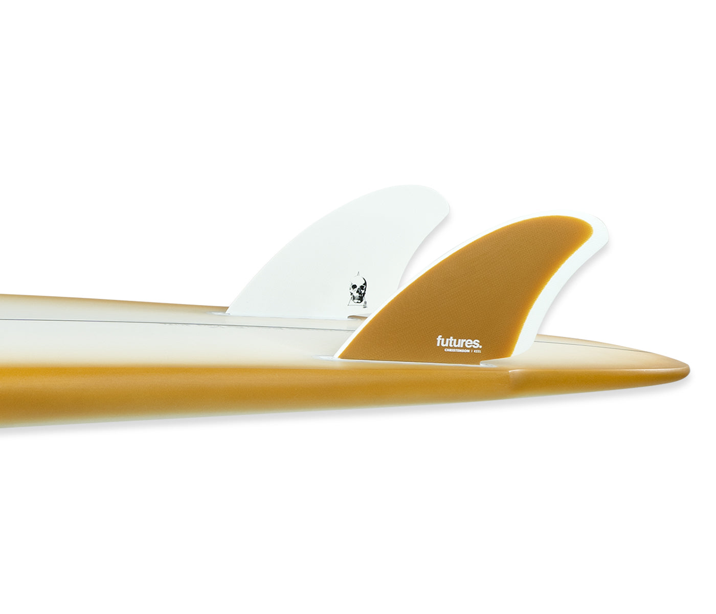 Futures Fins Christenson Fiberglass Keel Fin Set Brown-White