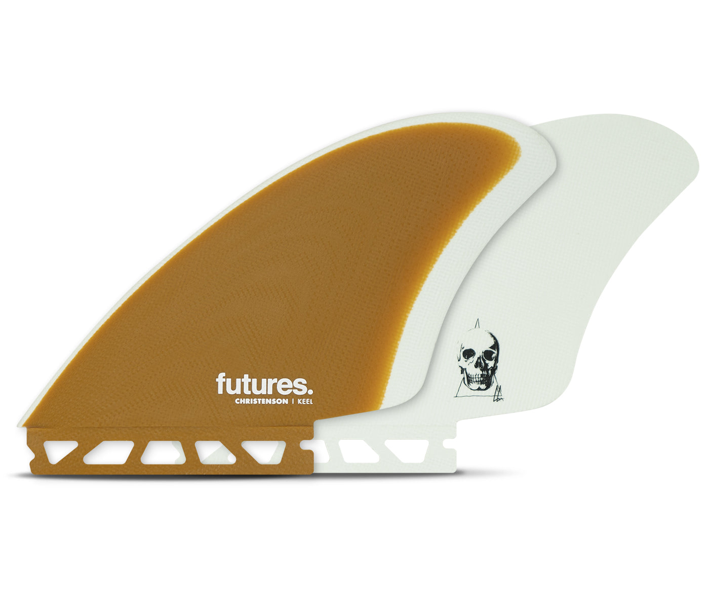 Futures Fins Christenson Fiberglass Keel Fin Set Brown-White