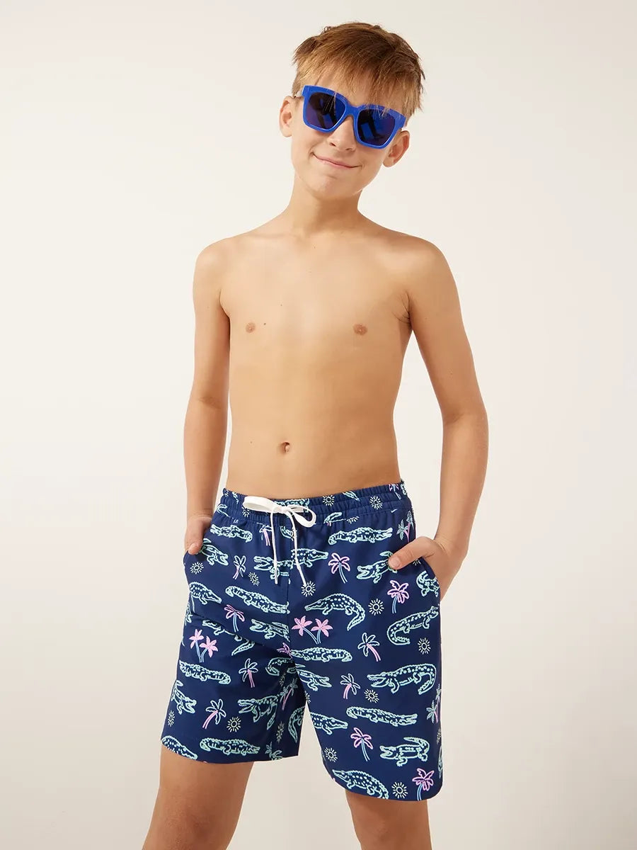 Chubbies Youth Classic Swim Trunks NeonGlades L