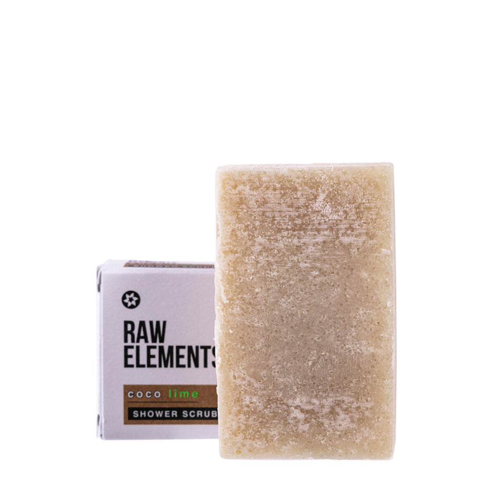 Raw Elements Shower Scrub Bar Coco Lime 3.5oz