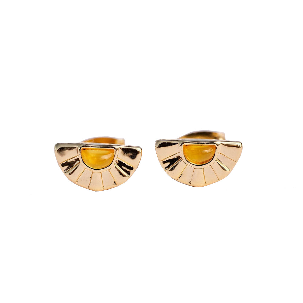 Pura Vida Pacifica Stud Earrings Gold OS
