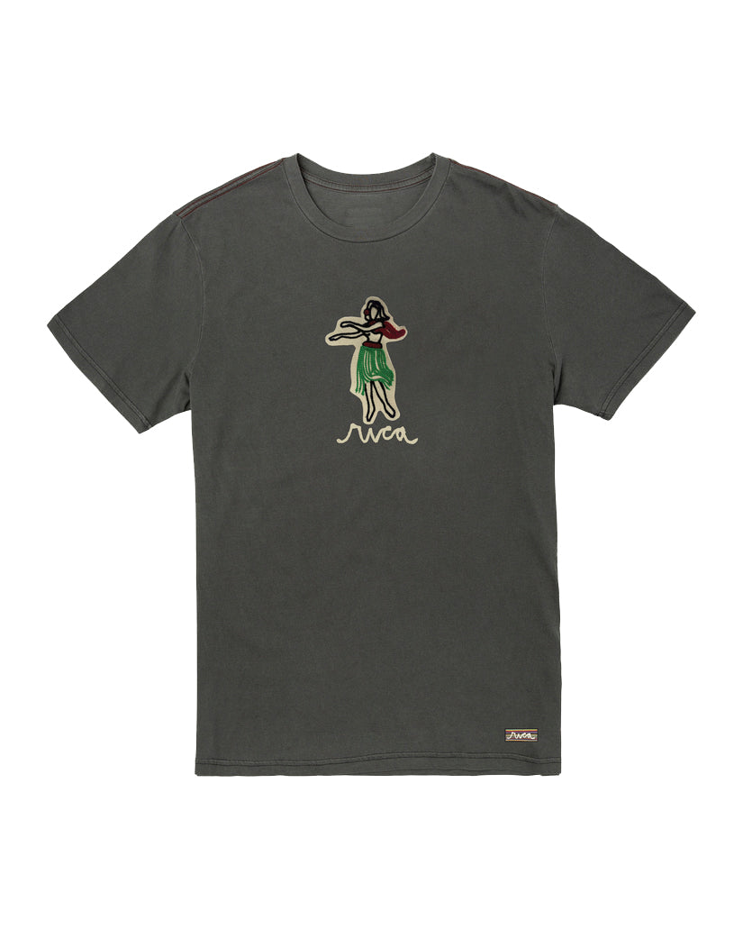 RVCA OBLOW HULA SS TEES PTK-Pirate Black XL
