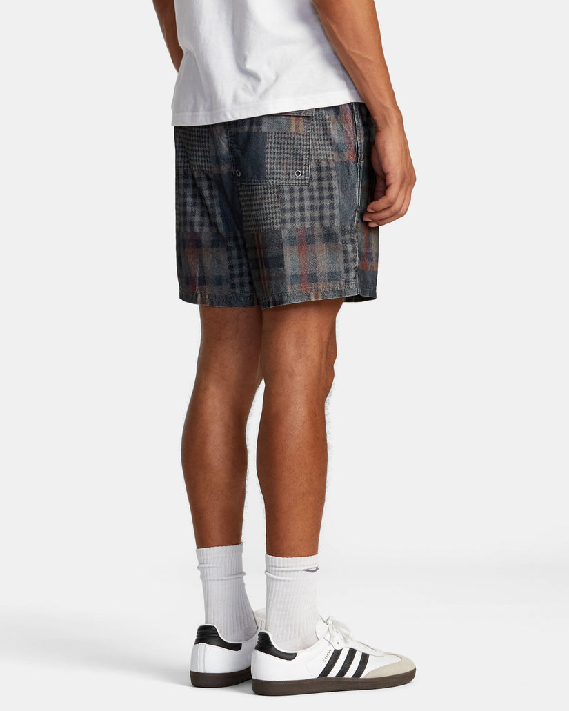 RVCA ESCAPE ELASTIC CORD SHORT II CRG8-PATCHWORK XL