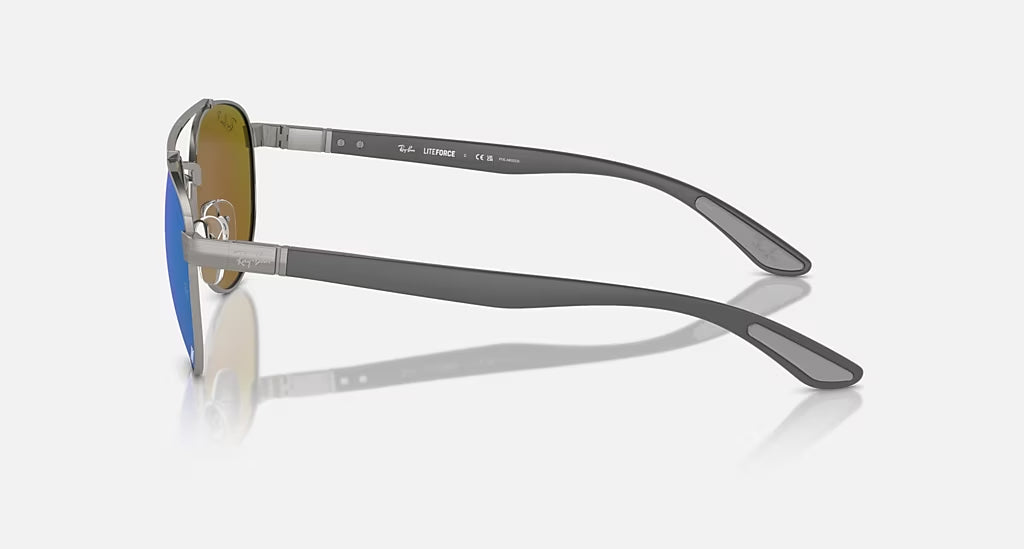 Ray-Ban 0RB3736CH Polarized Sunglasses Gunmetal GreenMirrorBlue