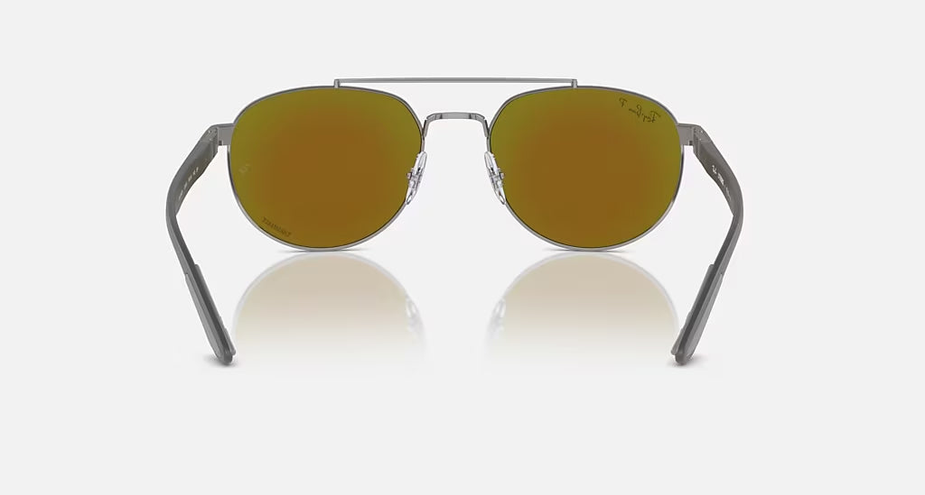 Ray-Ban 0RB3736CH Polarized Sunglasses Gunmetal GreenMirrorBlue