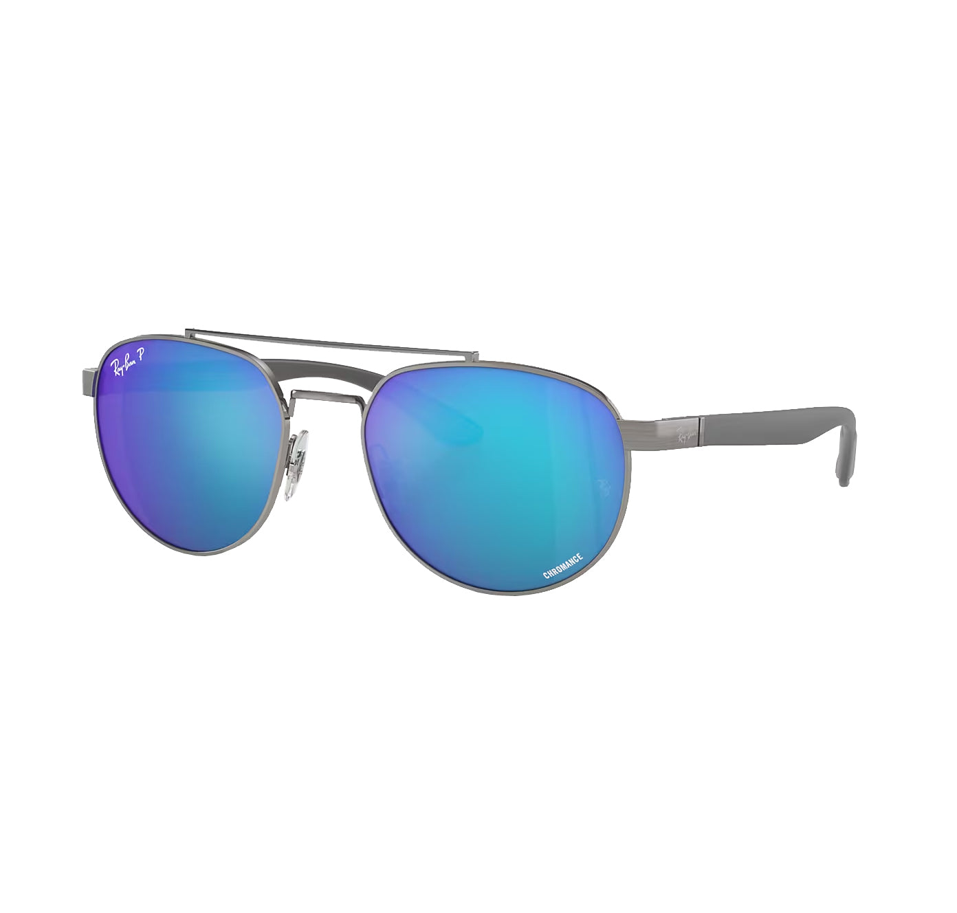 Ray-Ban 0RB3736CH Polarized Sunglasses Gunmetal GreenMirrorBlue