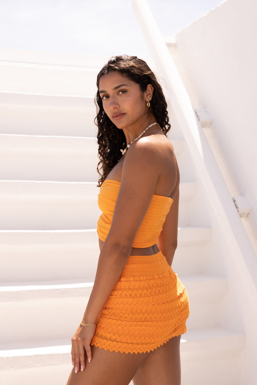 Blanco Sofia Top Tangerine M