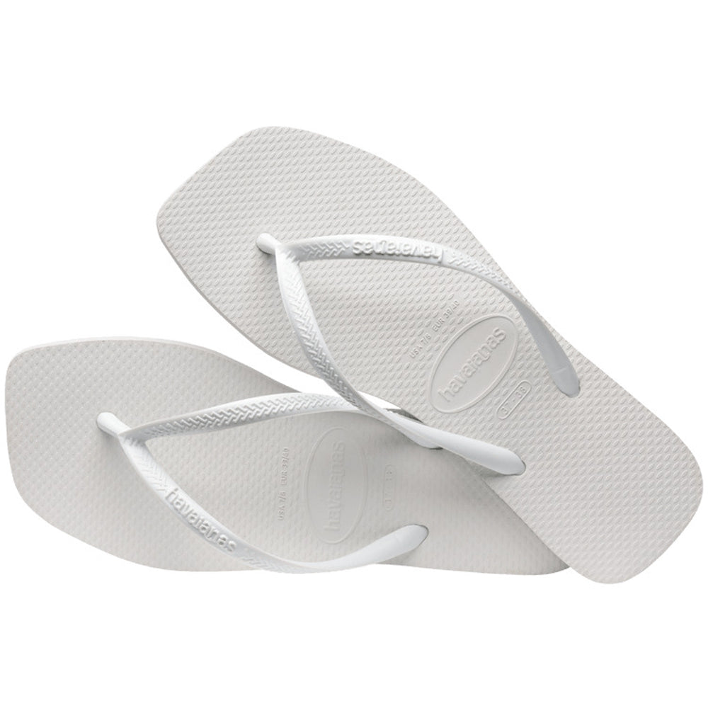 Havaianas Slim Square Womens Sandal 0001-White 7