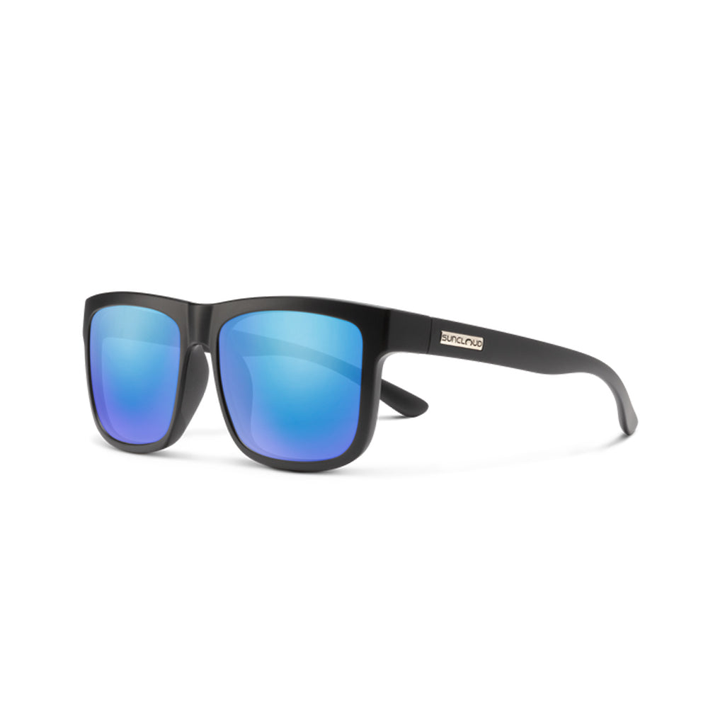 Sun Cloud Quiver Polarized Sunglasses MatteBlack BlueMirror