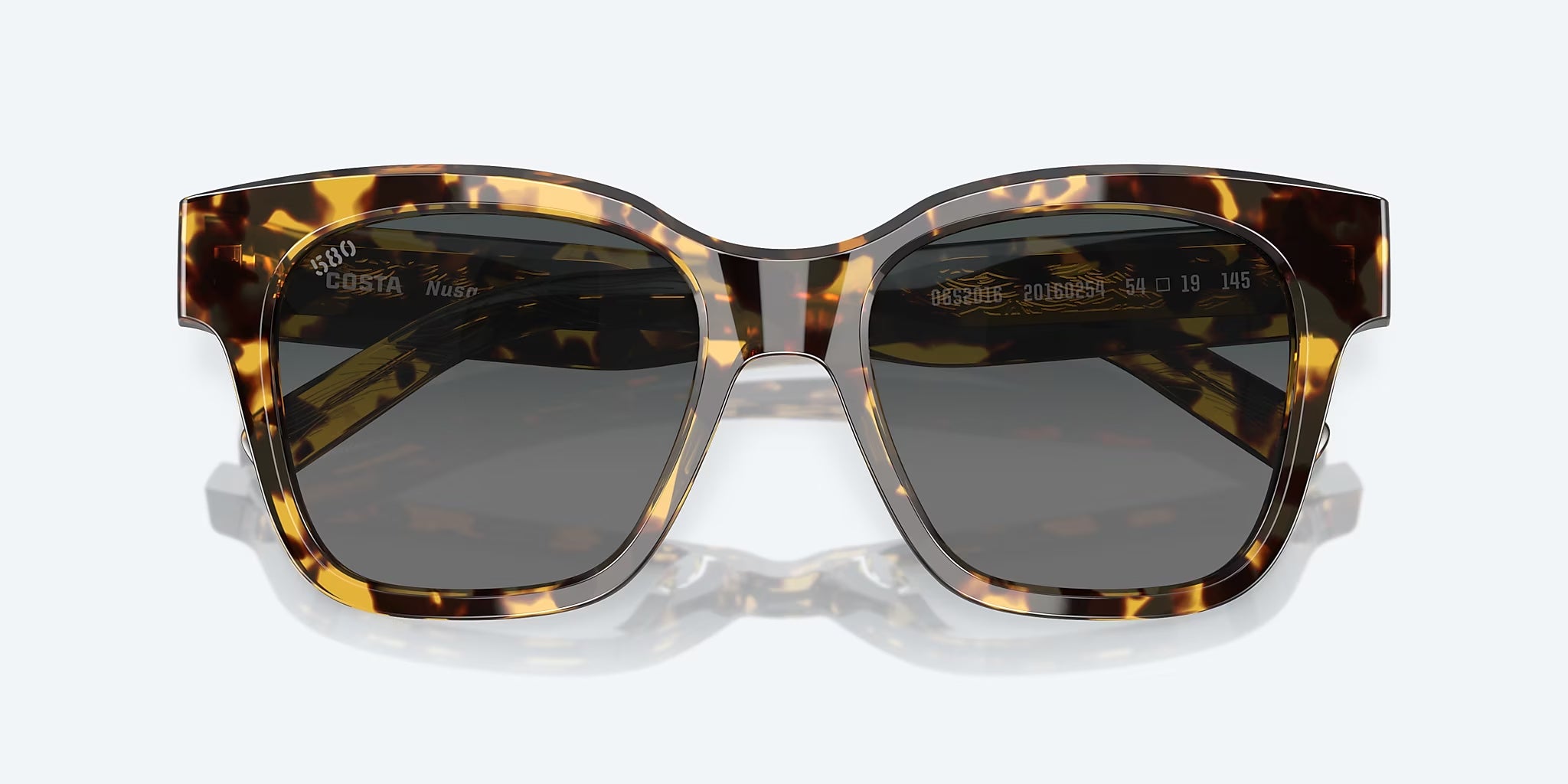 Costa Del Mar Nusa Polarized Sunglasses Tortoise GrayGradient 580G