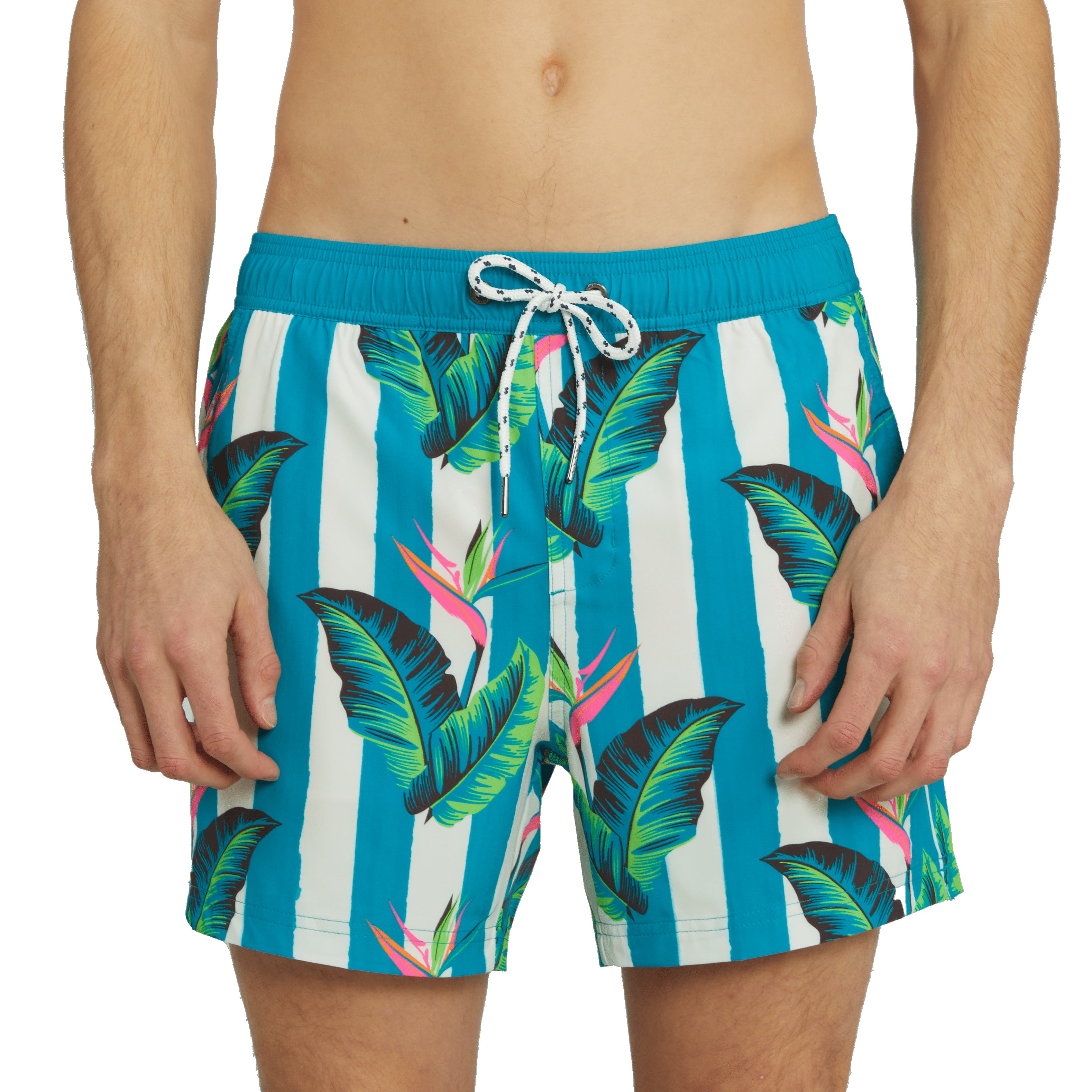 Party Pants Gulf Stripe Sport Short Turquoise L