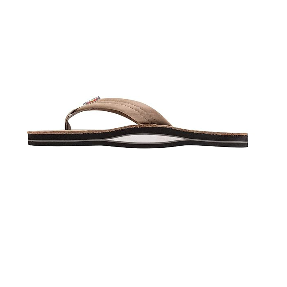 Rainbow Luxury Leather Single Layer Mens Sandal Stone Grey XXL
