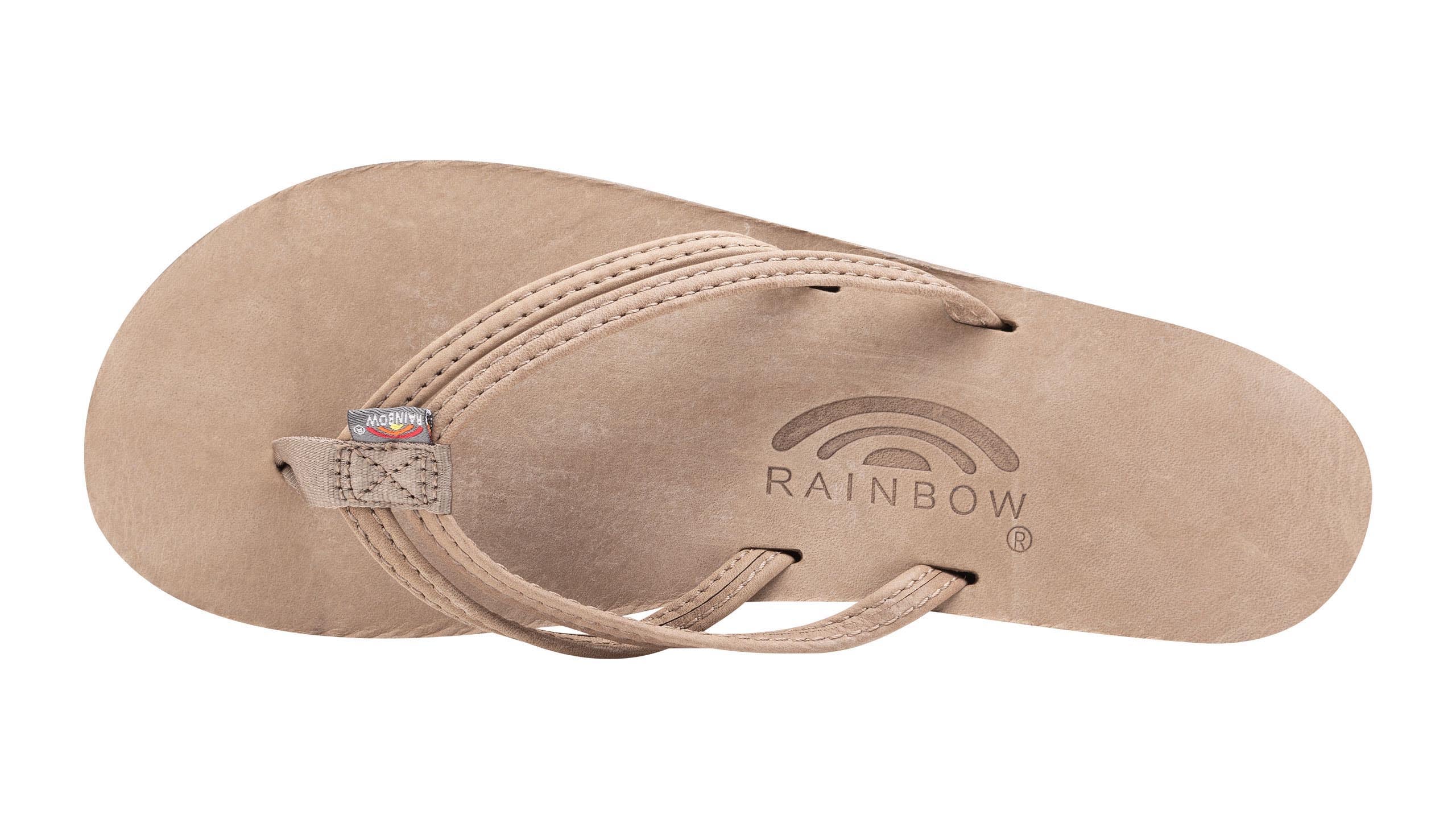 Rainbow The Sandpiper Luxury Leather Single Layer Womens Sandal Stone Grey 10