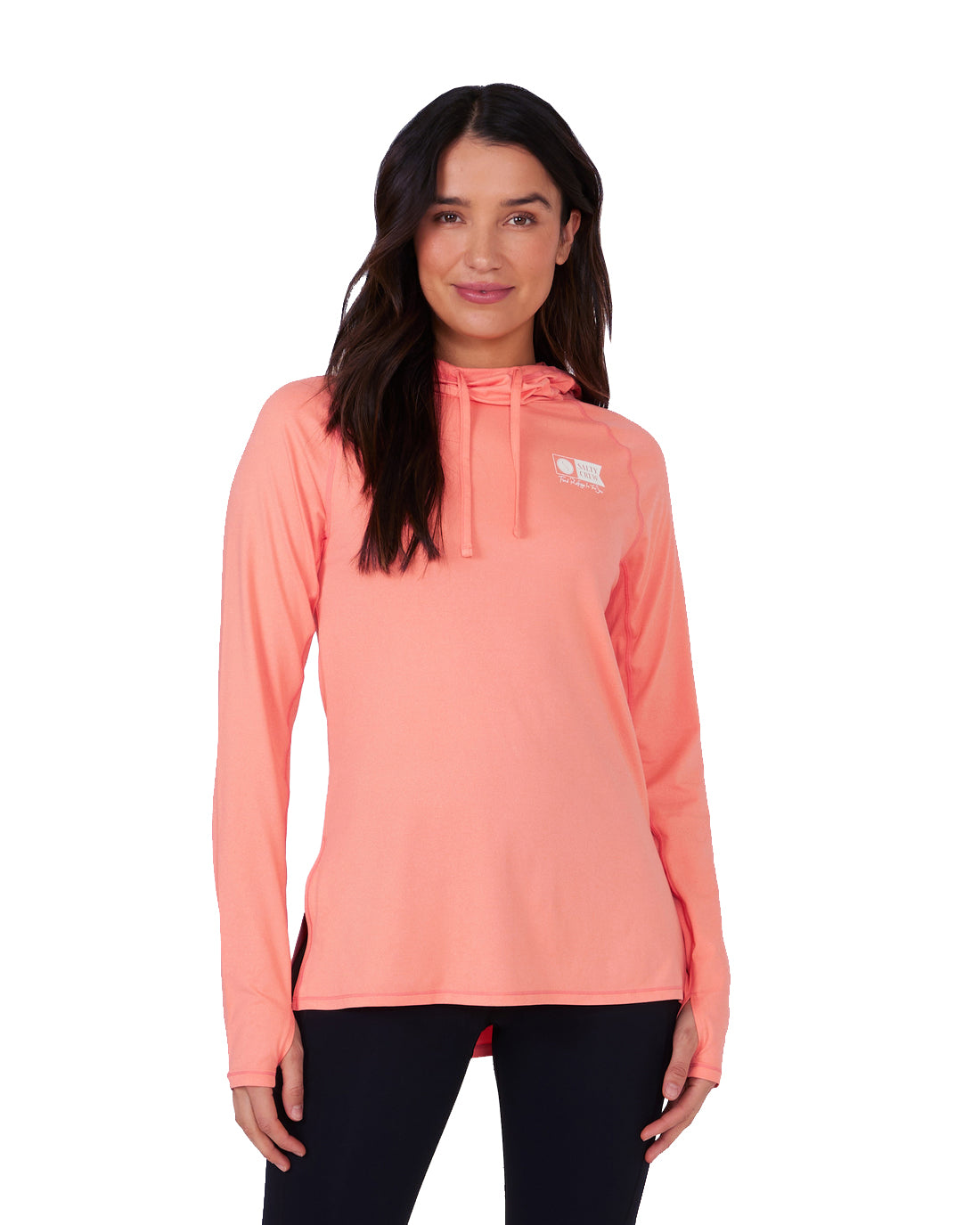 Salty Crew Thrill Seekers Hooded Sunshirt Sunrise Coral XL