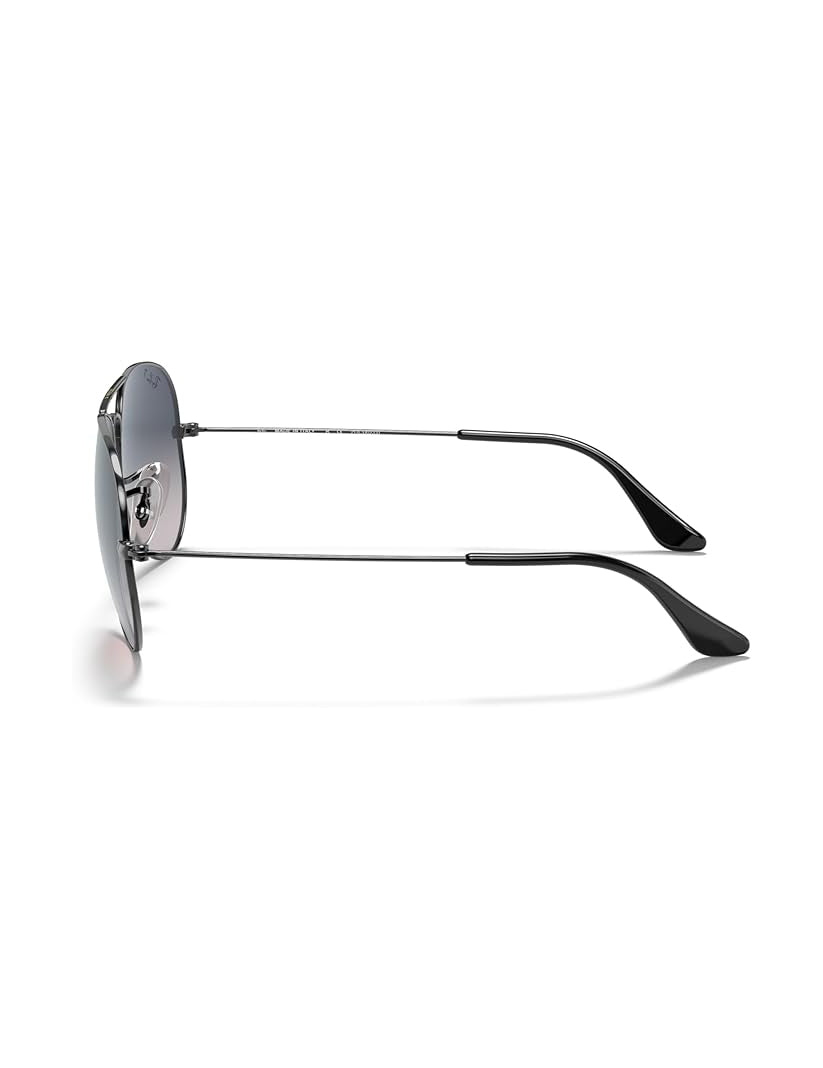 Ray Ban Aviator Large Metal Sunglasses Gunmetal BlueGradientGrey Aviator