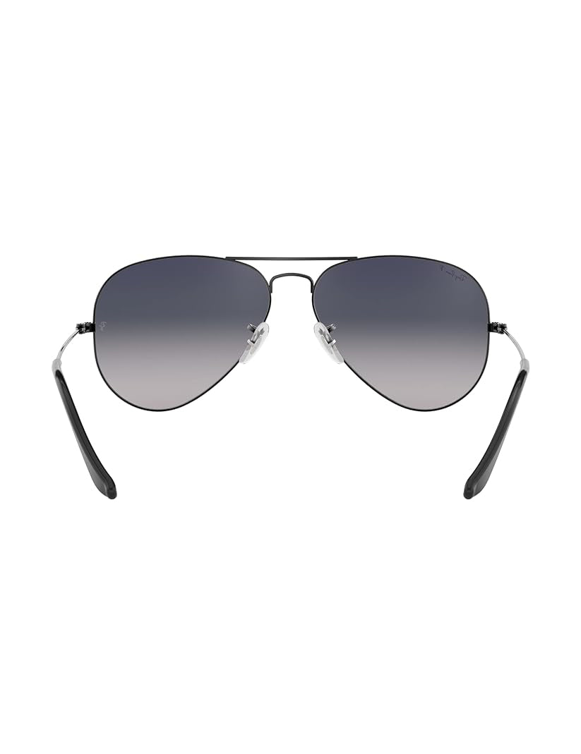 Ray Ban Aviator Large Metal Sunglasses Gunmetal BlueGradientGrey Aviator