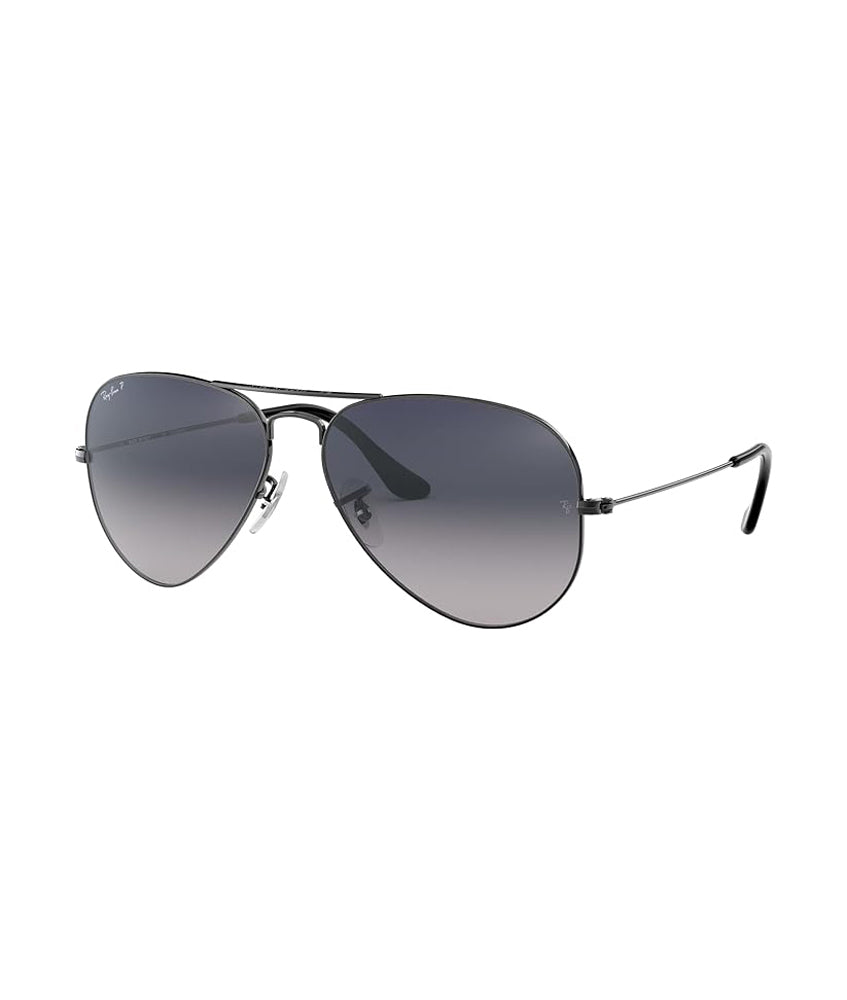 Ray Ban Aviator Large Metal Sunglasses Gunmetal BlueGradientGrey Aviator