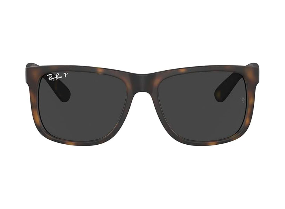 Ray Ban Justin Polarized Sunglasses HavanaRubber DarkGrey Wayfarer