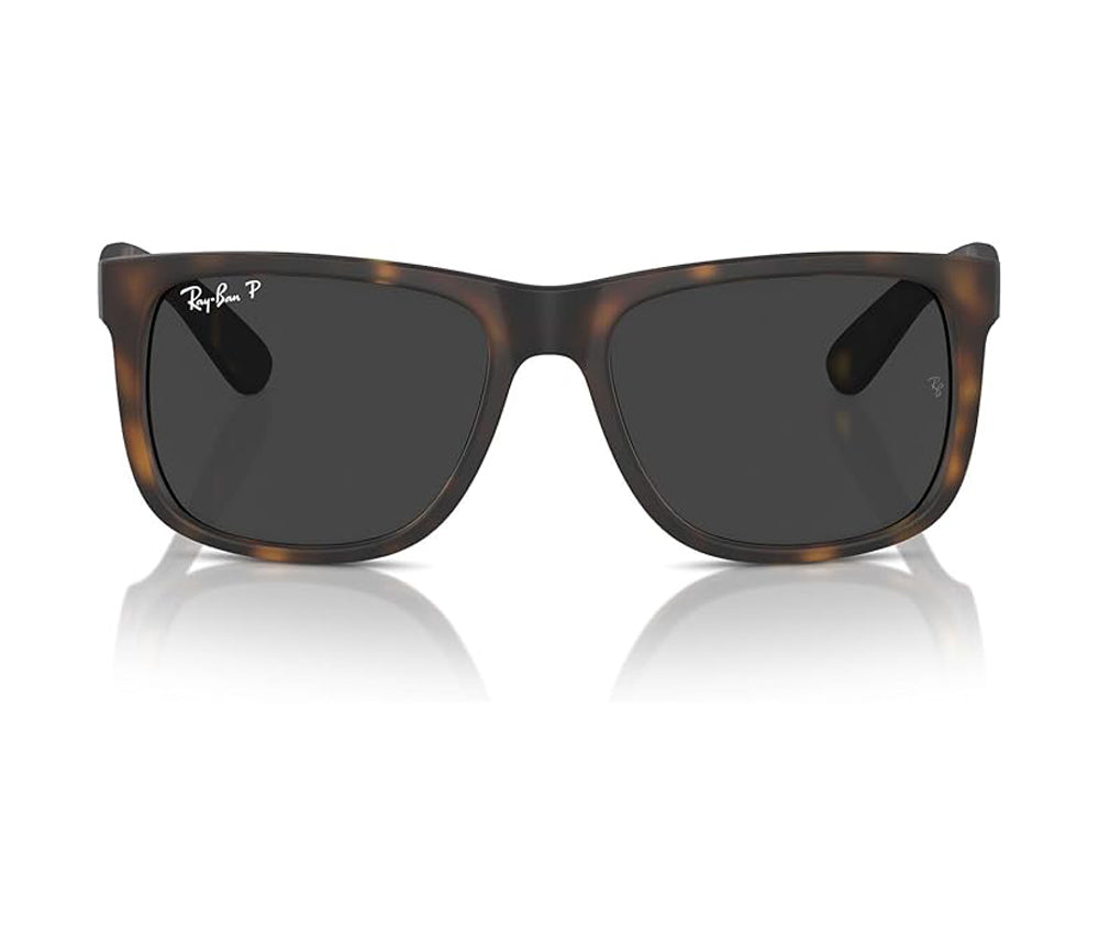 Ray Ban Justin Polarized Sunglasses HavanaRubber DarkGrey Wayfarer