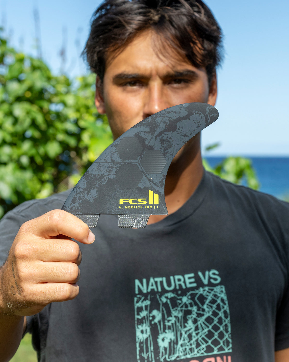 FCS 2 AM PG Tri-Fin Set Black-Acid M