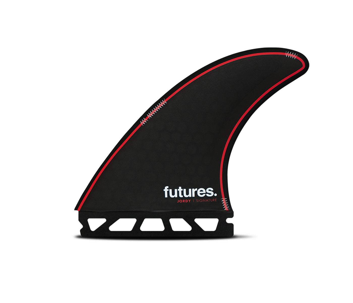 Futures Fins Jordy Honeycomb Thruster Fin Set Black-Red L