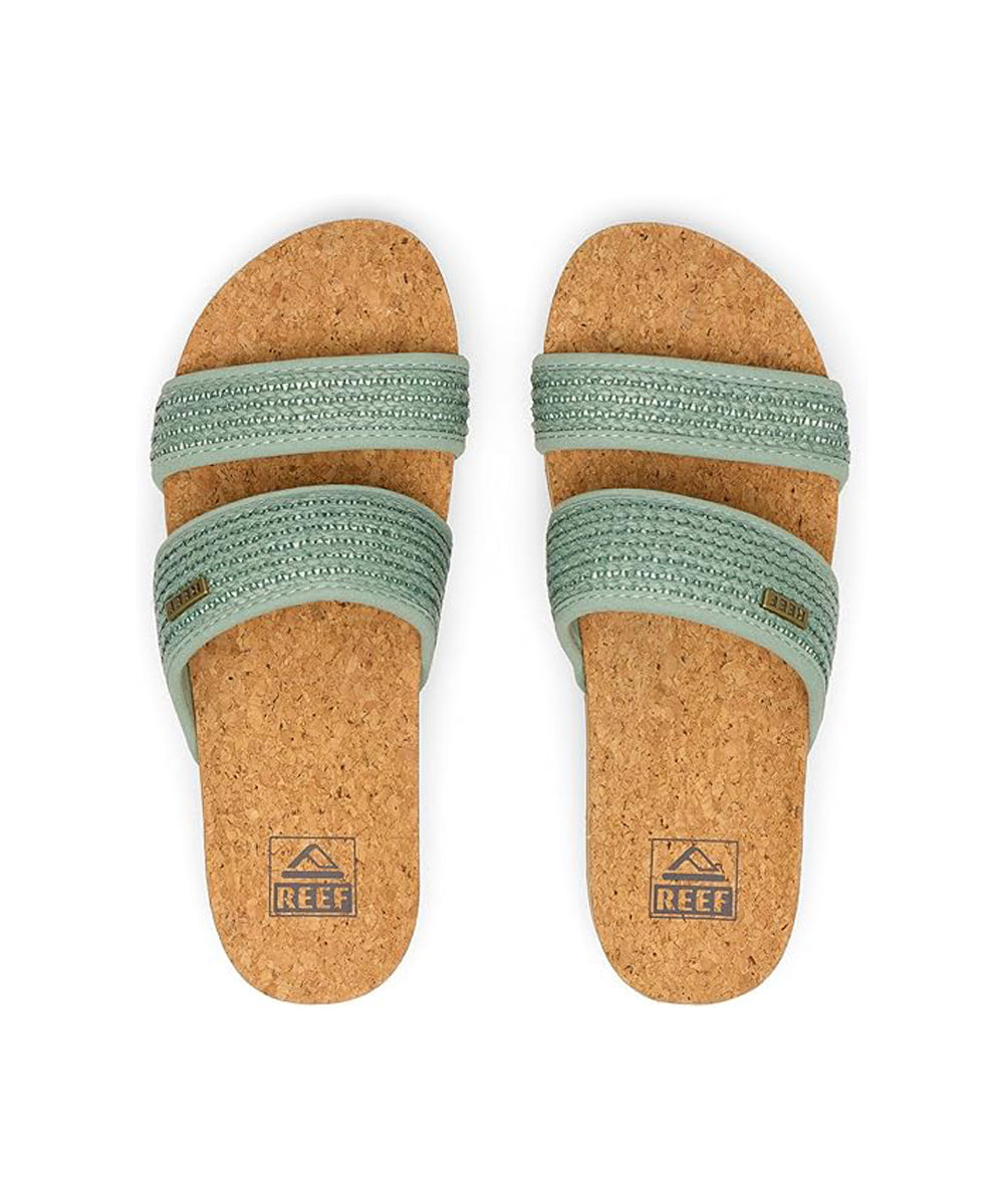 Reef Cushion Vista Hi Womens Sandal Frosty Raffia 8.5
