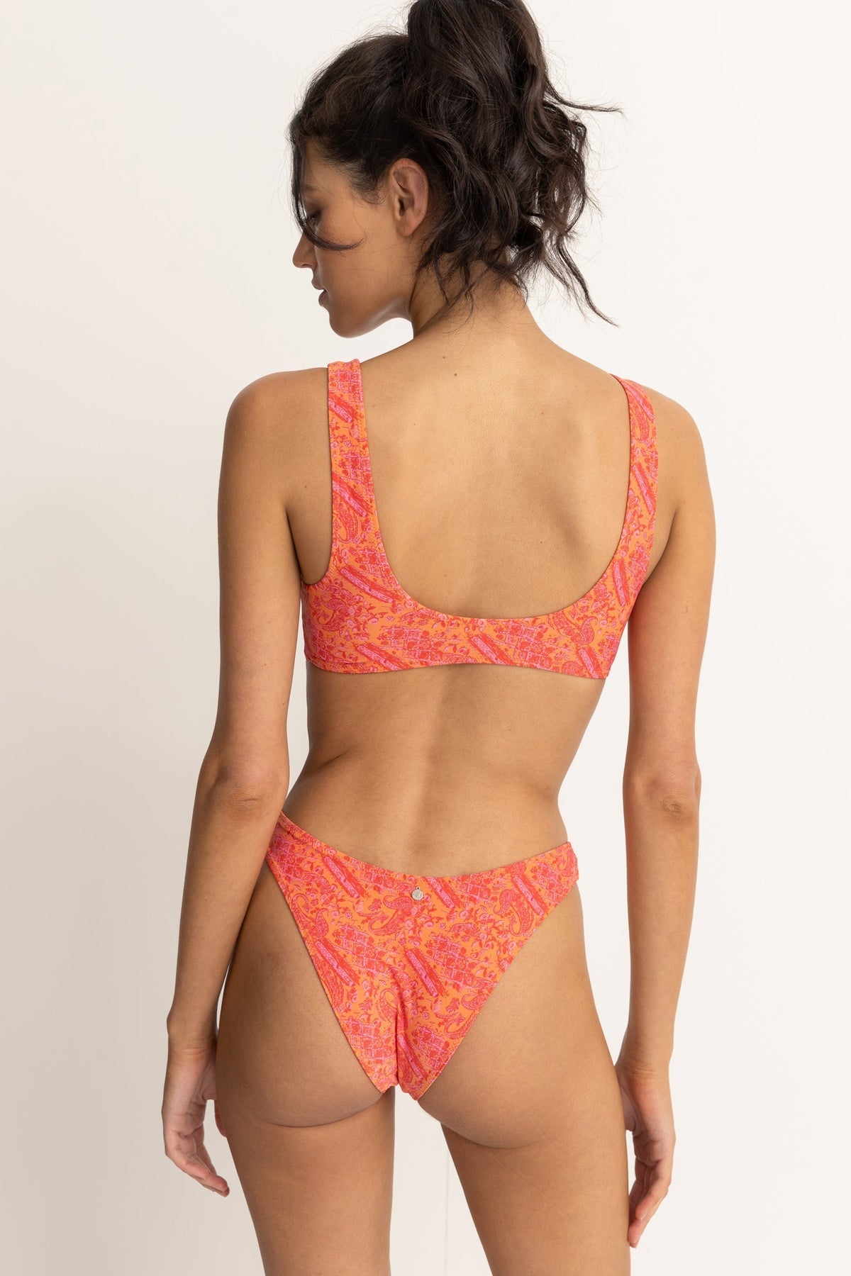 Rhythm Adia Paisley Reversible Twist Bikini Top ORA XL