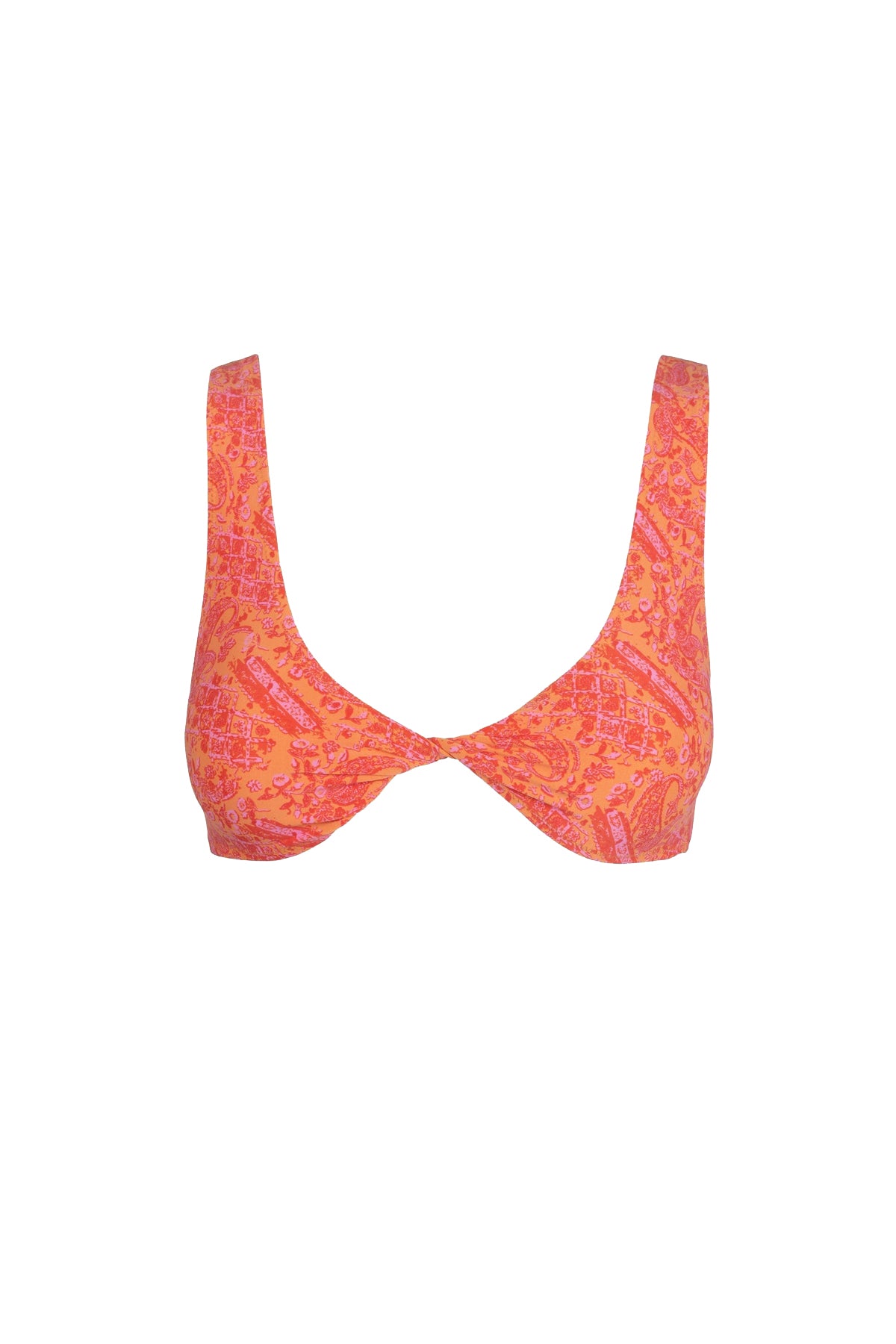 Rhythm Adia Paisley Reversible Twist Bikini Top ORA L