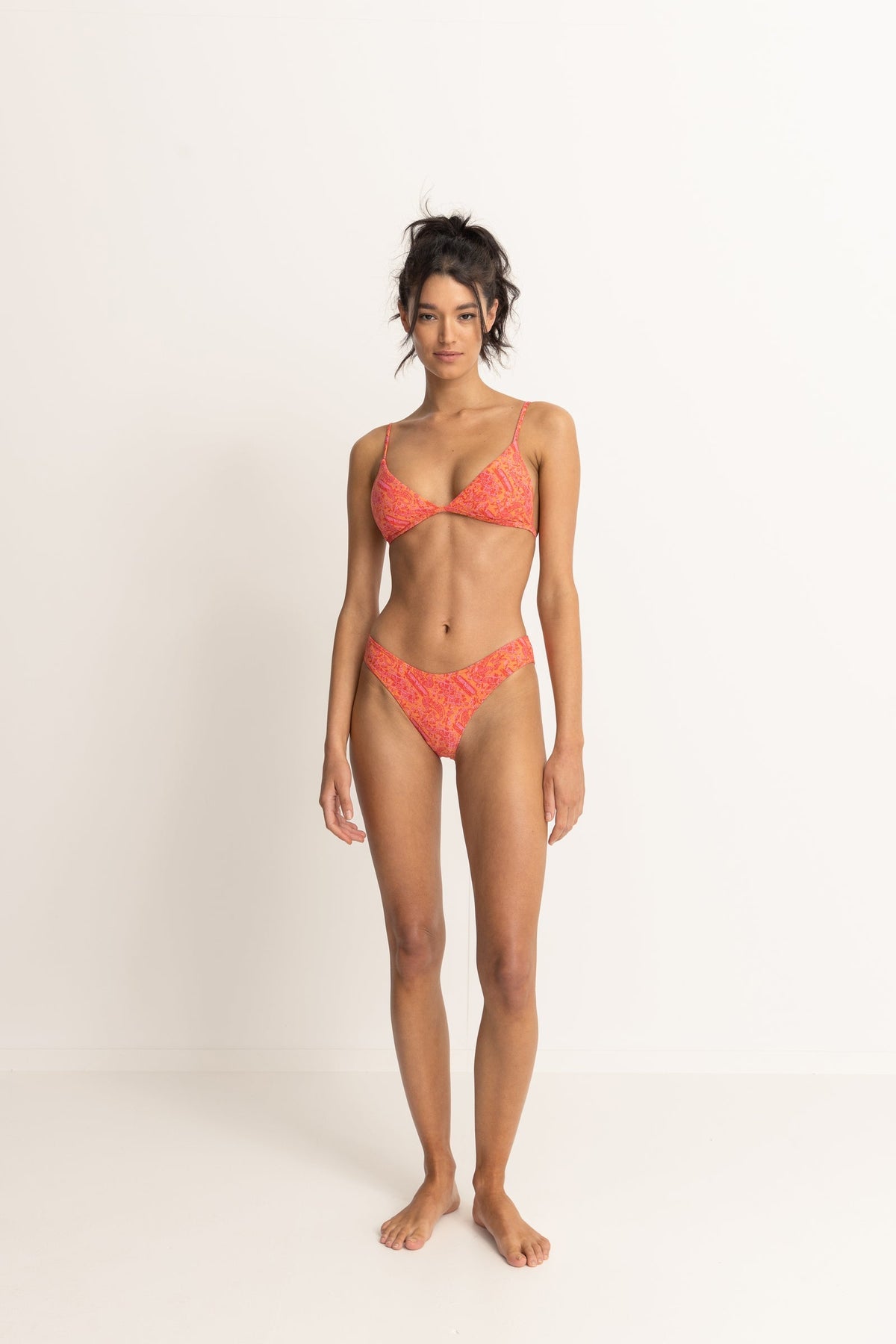 Rhythm Adia Paisey Reversible Hi Cut Bikini Bottom ORA L