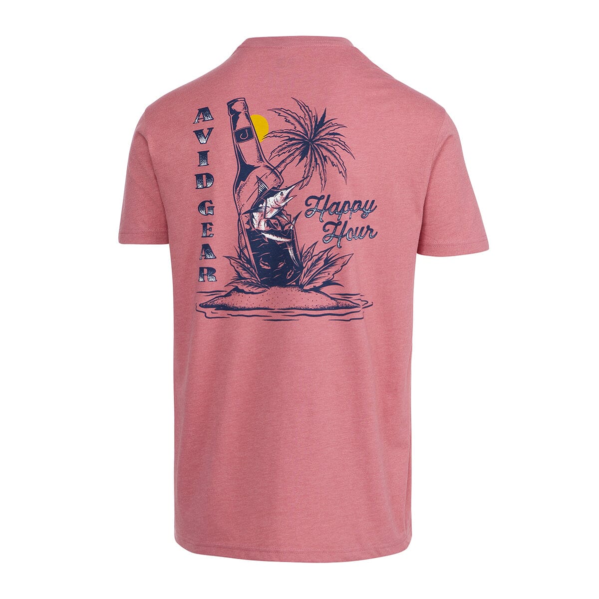 Avid Happy Hour SS Tee Heather Coral XL