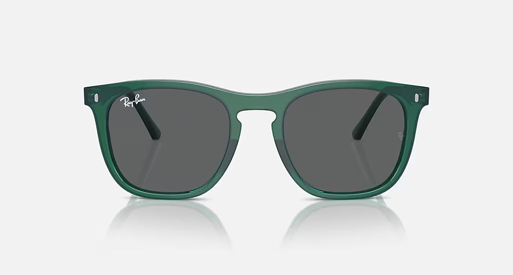 Ray-Ban 0RB2210 Polarized Sunglasses TransparentGreen DkGrey