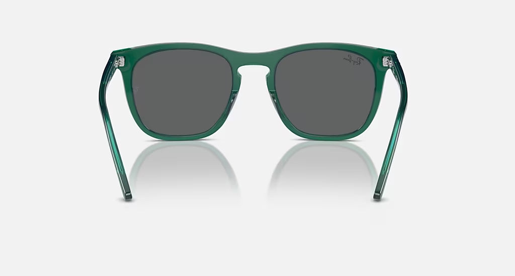 Ray-Ban 0RB2210 Polarized Sunglasses TransparentGreen DkGrey