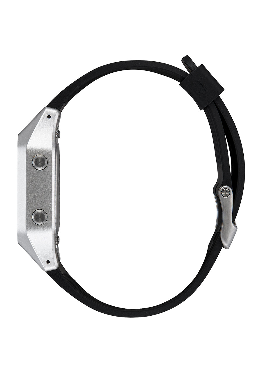 Nixon The Ripper Watch 625-Silver-Black