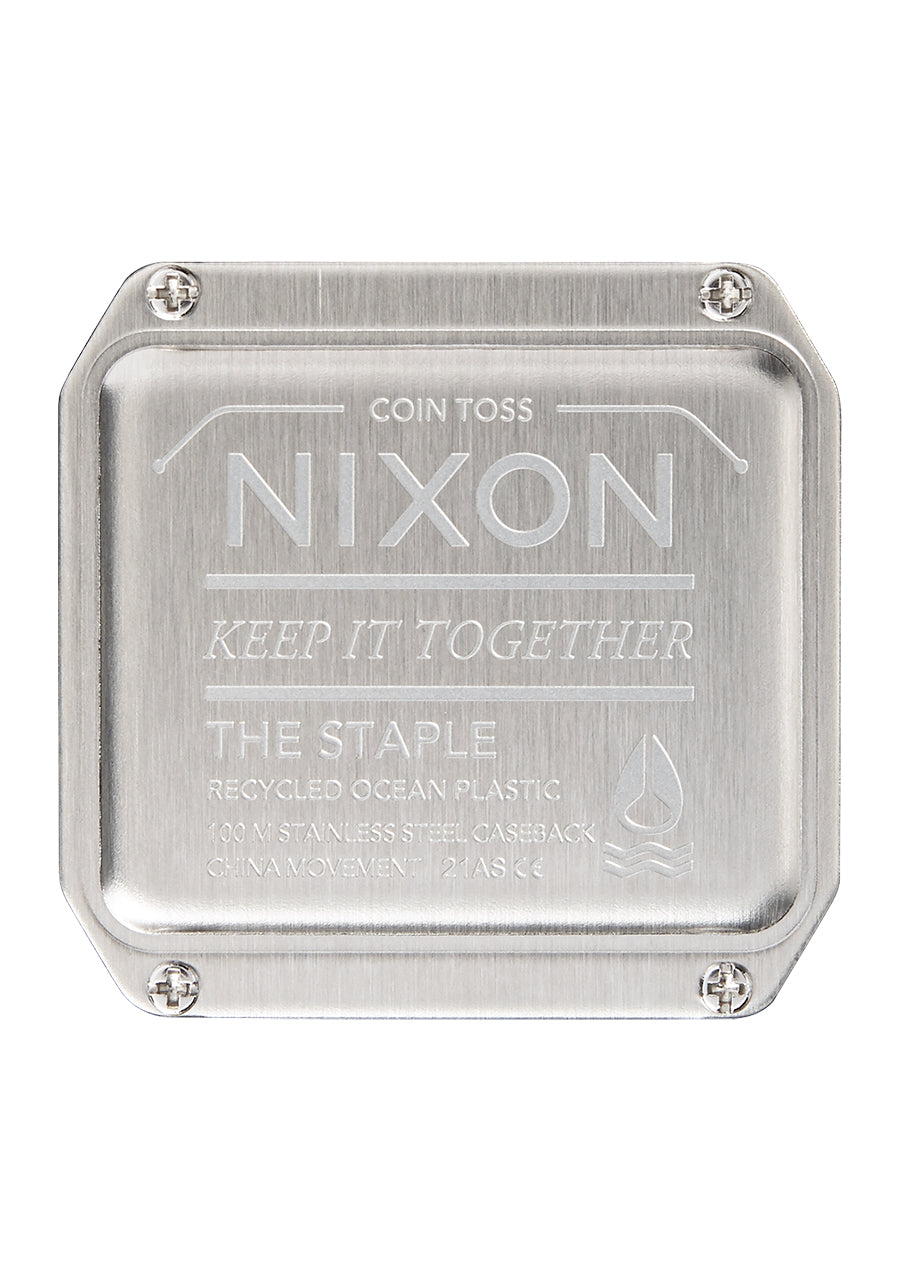 Nixon The Ripper Watch 625-Silver-Black