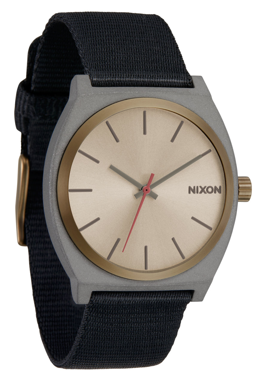 Nixon The Time Teller Nylon Watch 5239-Dark Gray-Pumice-Black