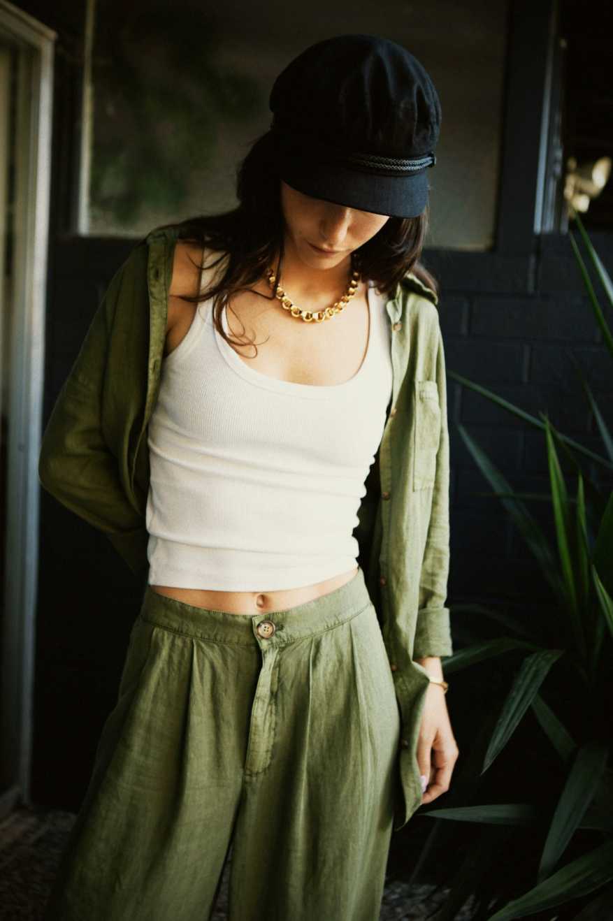 Brixton Vintage Linen LS Shirtdress SEKP M