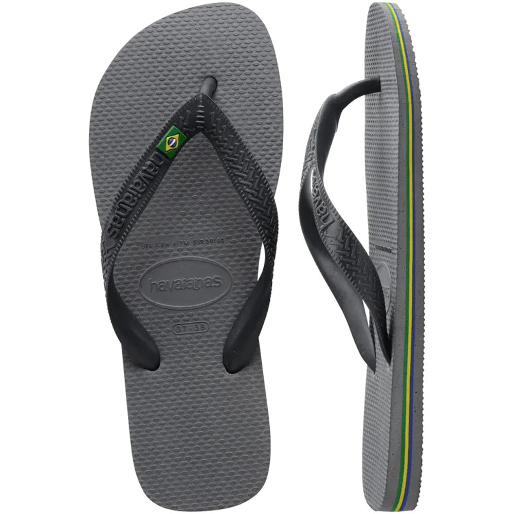 Havaianas Brazil Logo Mens Sandal 5178-Steel Grey24 9
