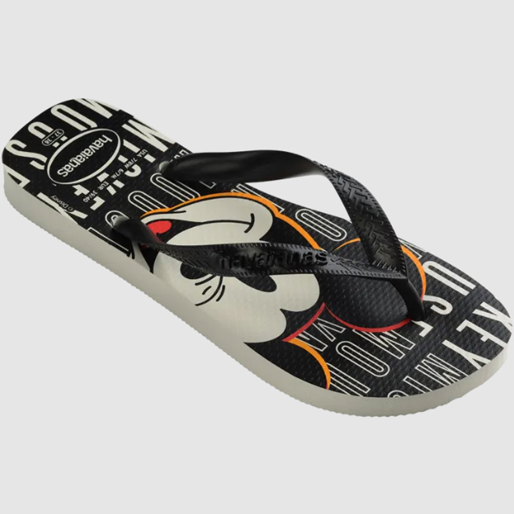 Havaianas Top Disney Boys Sandal 3471-White-Black-Black 2 Y
