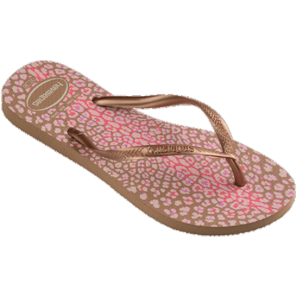 Havaianas Slim Animals Girls Sandals 8548-Rose Gold-Metallic Rose Gold 9 C