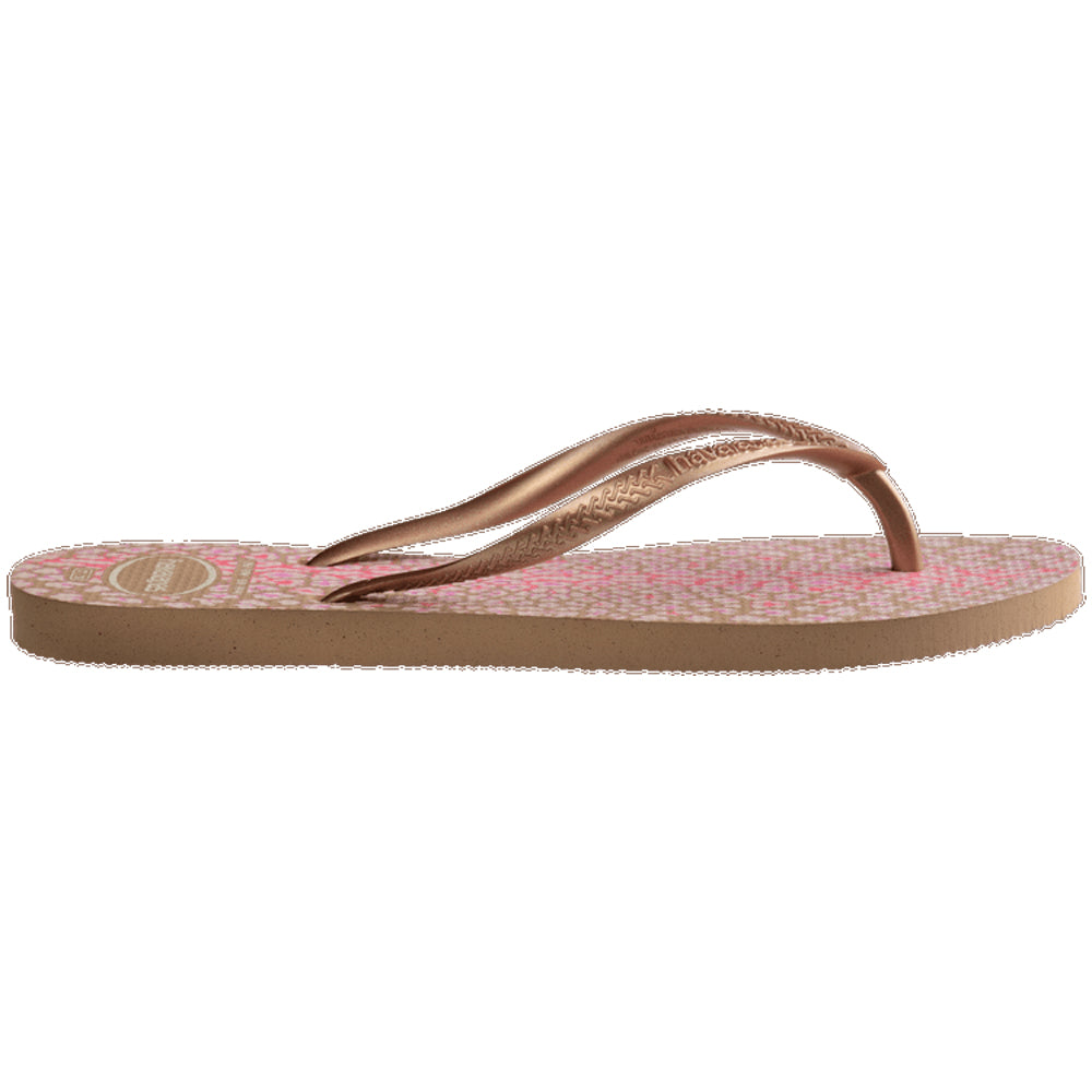 Havaianas Slim Animals Girls Sandals 8548-Rose Gold-Metallic Rose Gold 9 C