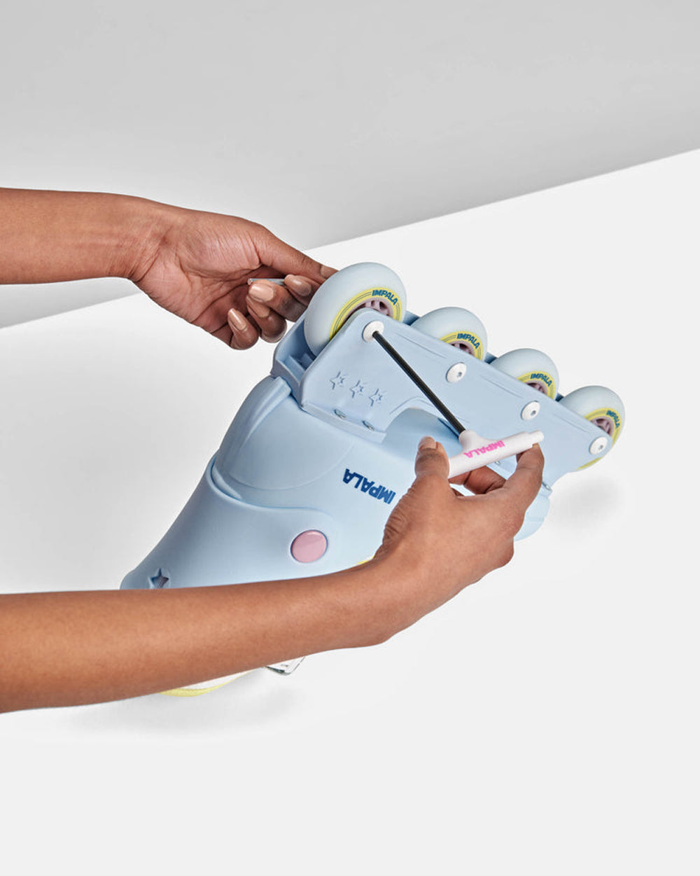 Impala Inline Replacement Wheels SkyBlue/Yellow OS