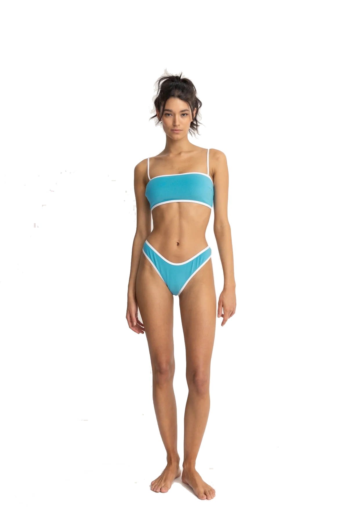 Rhythm Terry High Cut Bikini Bottom CAR S