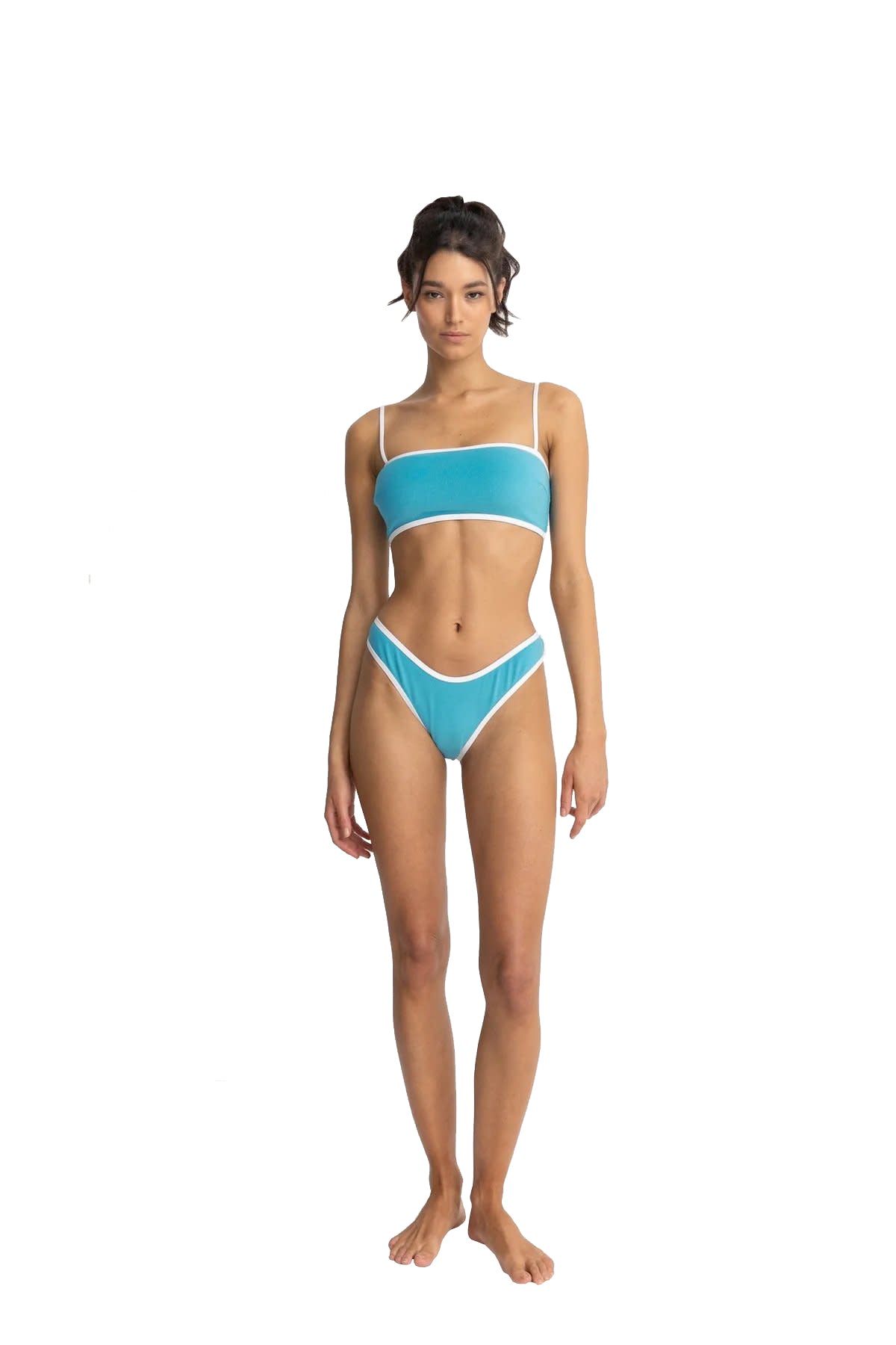 Rhythm Terry Bandeau Bikini Top CAR S