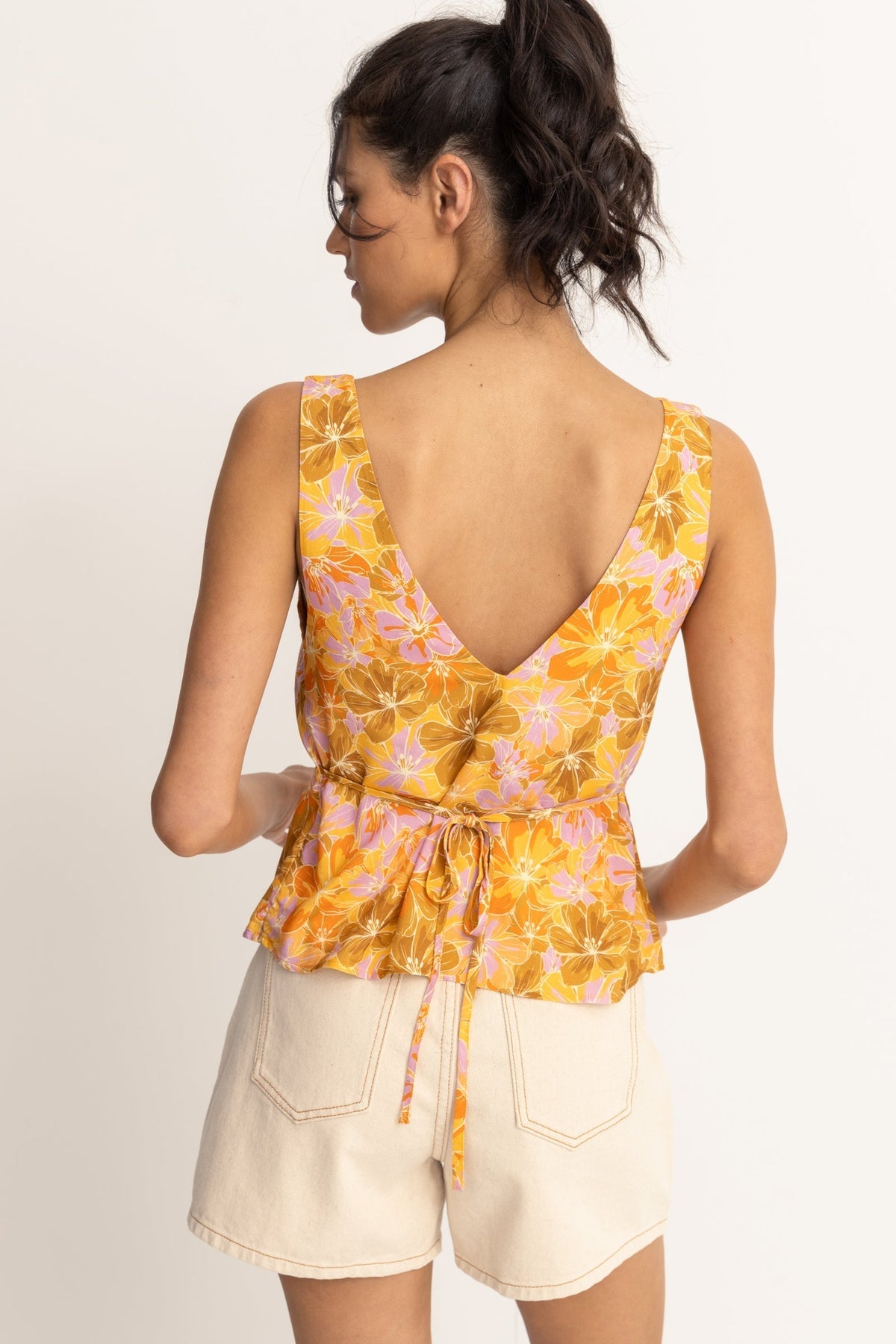 Rhythm Mahana Floral Top YEL L