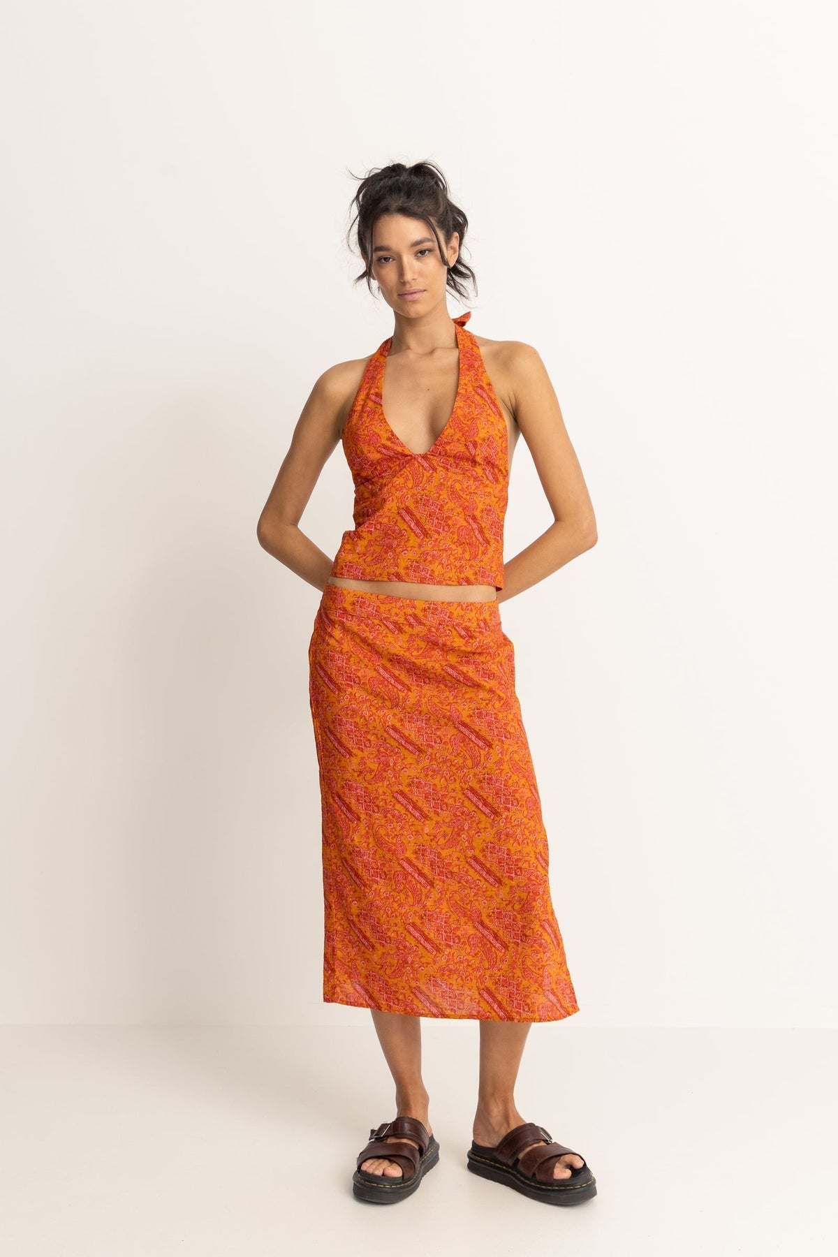 Rhythm Adia Paisley Halter Top ORA L