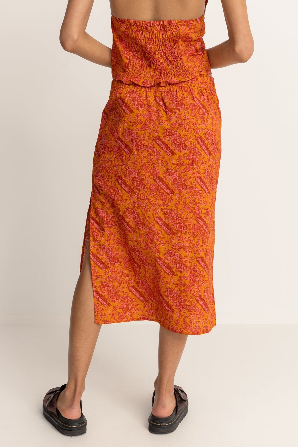 Rhythm Adia Low Rise Midi Skirt ORA L