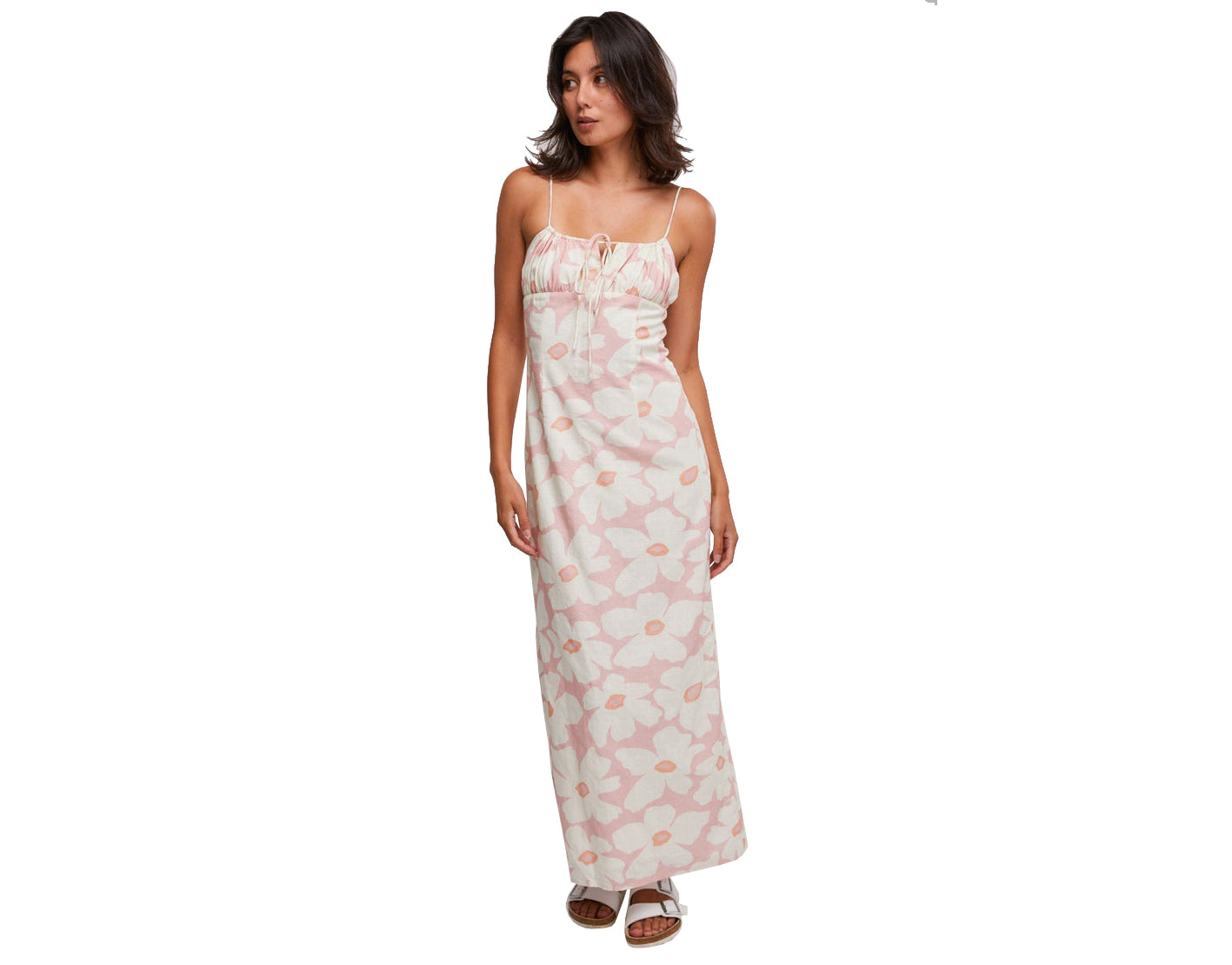 Rhythm Mimi Floral Gathered Maxi Dress ROS M